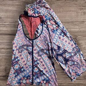 Floral Paisley Sleepwear Set